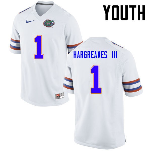 Florida Gators Youth #1 Vernon Hargreaves III College Football White